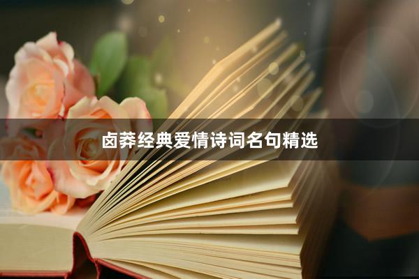 卤莽经典爱情诗词名句精选